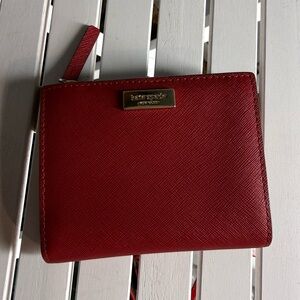 New Kate Spade Laurel Way Hazy Rose Leather Small Wallet